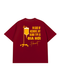 Áo Thun Relaxed Fit Blood Type Is Bia Hơi