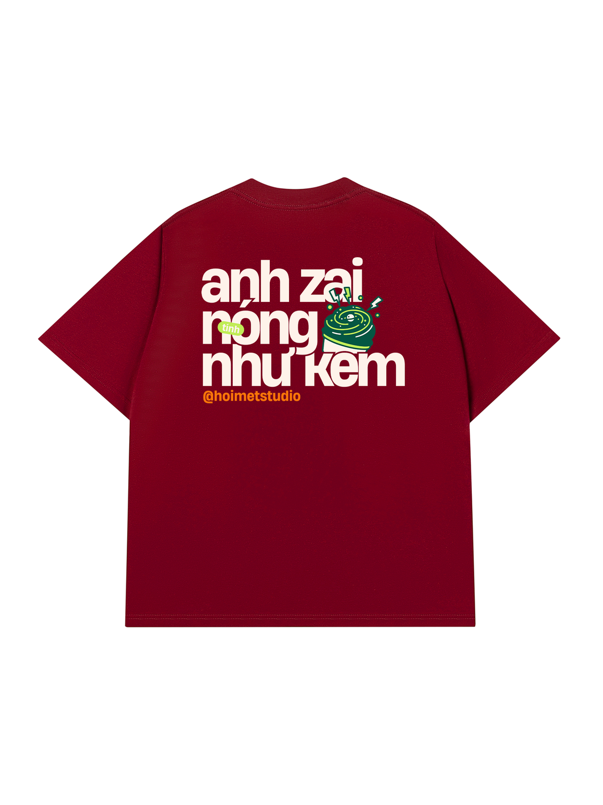 Áo Thun Relaxed Fit Anh Zai Tính Nóng Như Kem