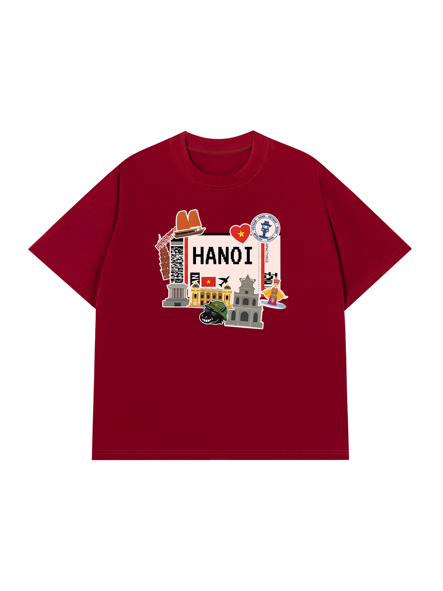 Áo Thun Relaxed Fit Du Lịch Hà Nội