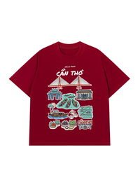 Áo Thun Relaxed Fit Hello From Cần Thơ