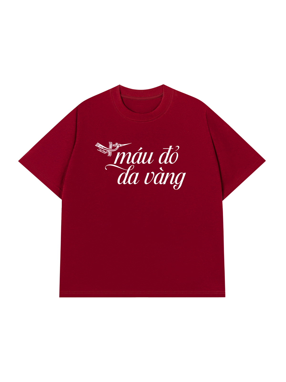 Áo Thun Relaxed Fit Máu Đỏ Da Vàng