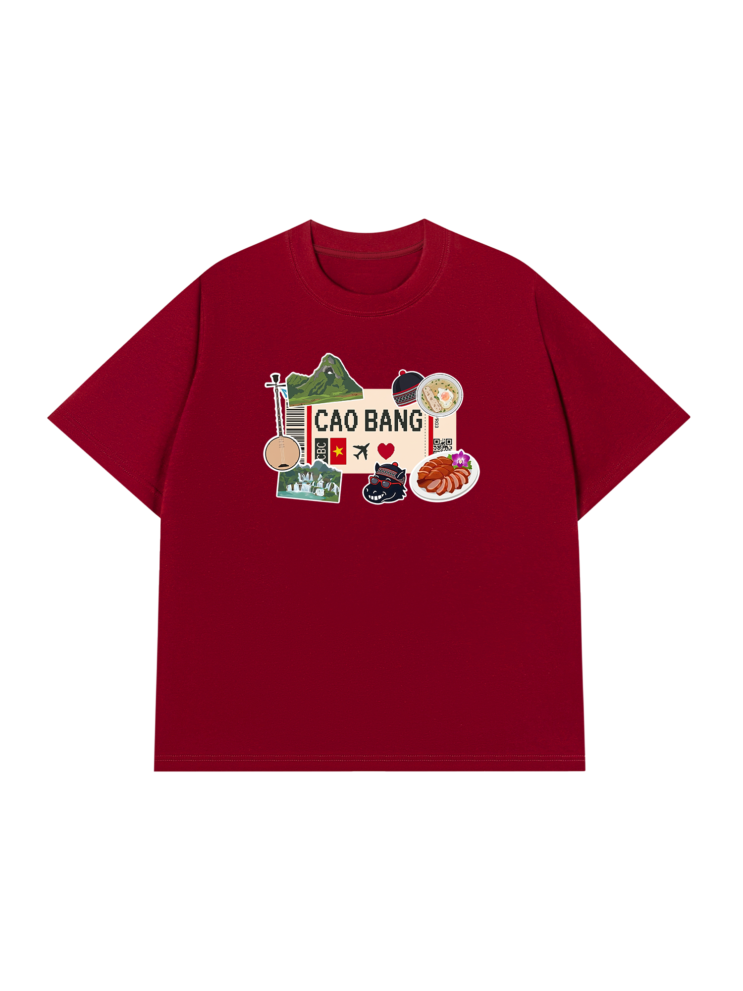 Áo Thun Relaxed Fit Du Lịch Cao Bằng