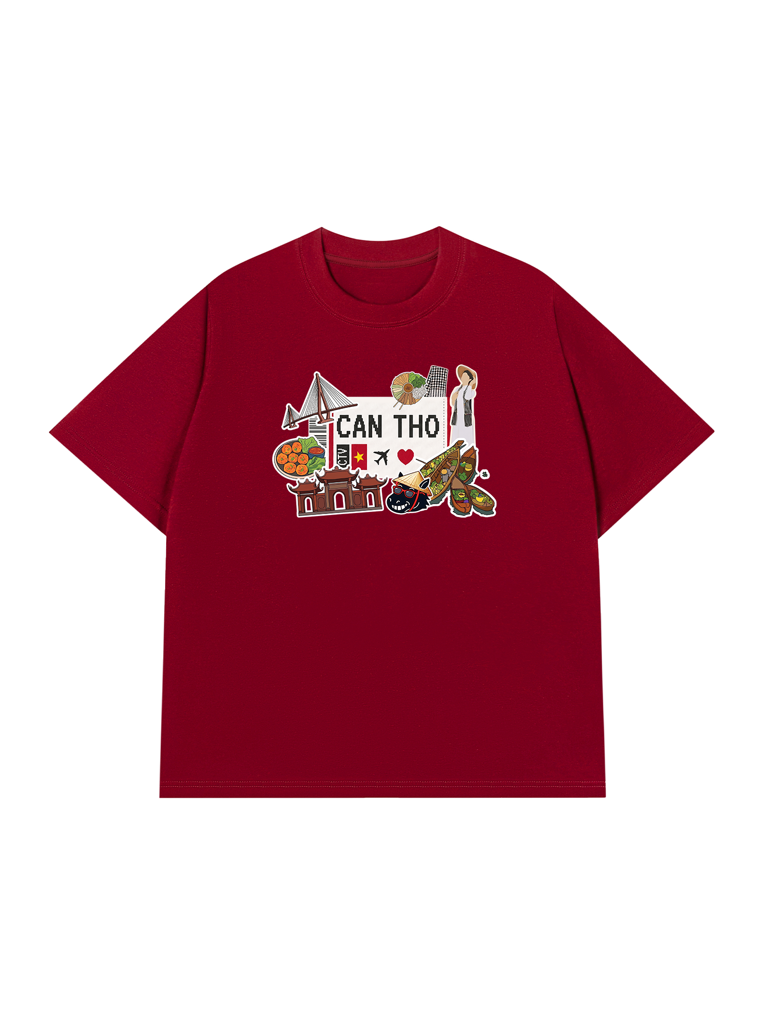 Áo Thun Relaxed Fit Du lịch Cần Thơ