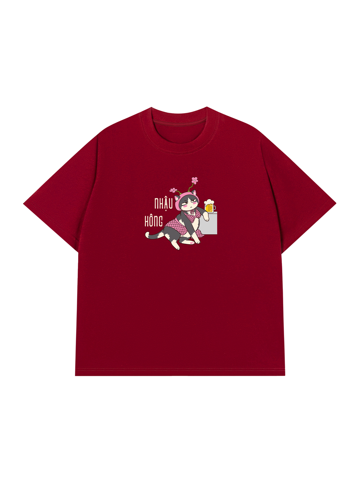 Áo Thun Relaxed Fit Nhậu Hông