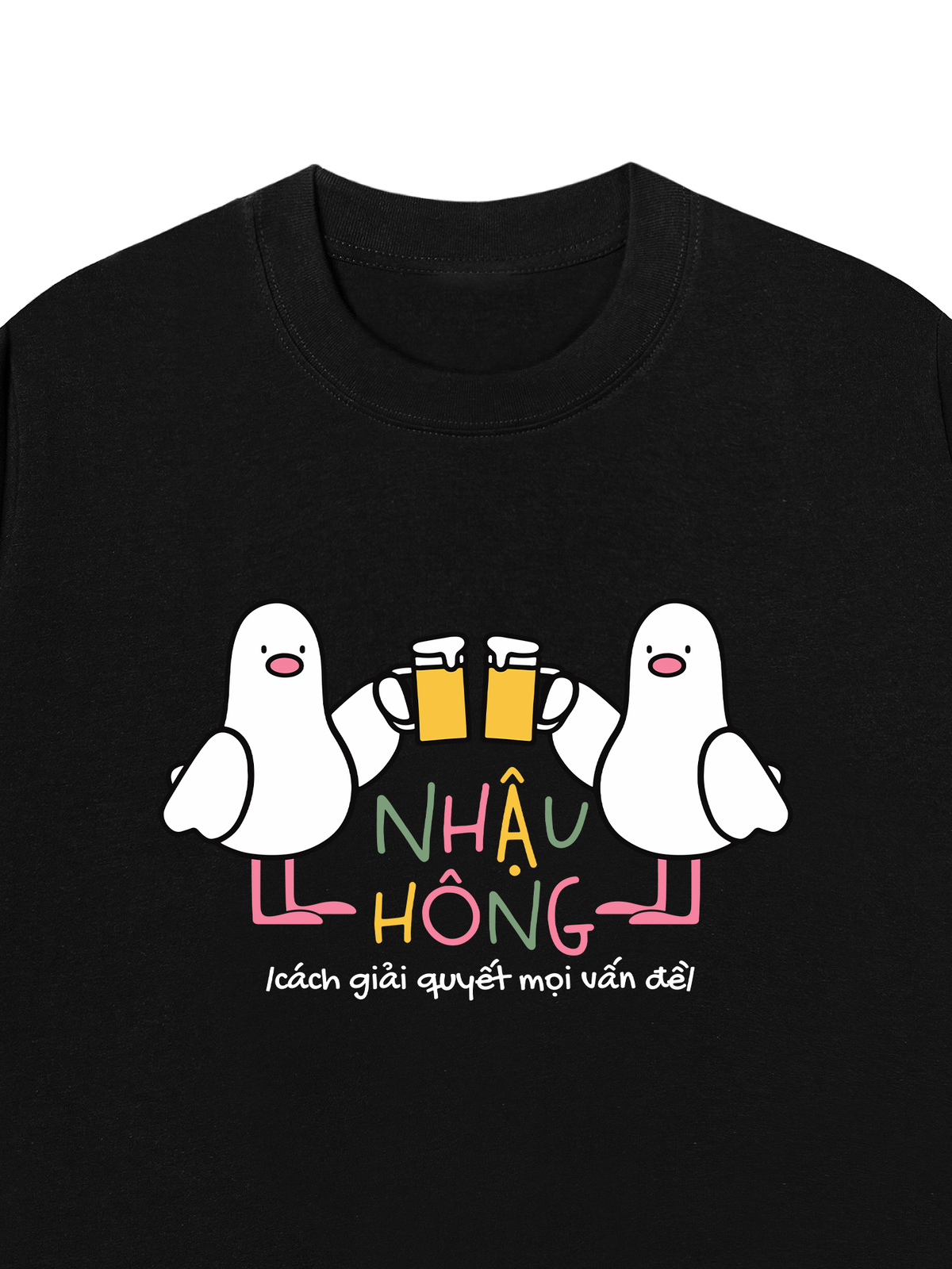 Áo Thun Relaxed Fit Nhậu Hông