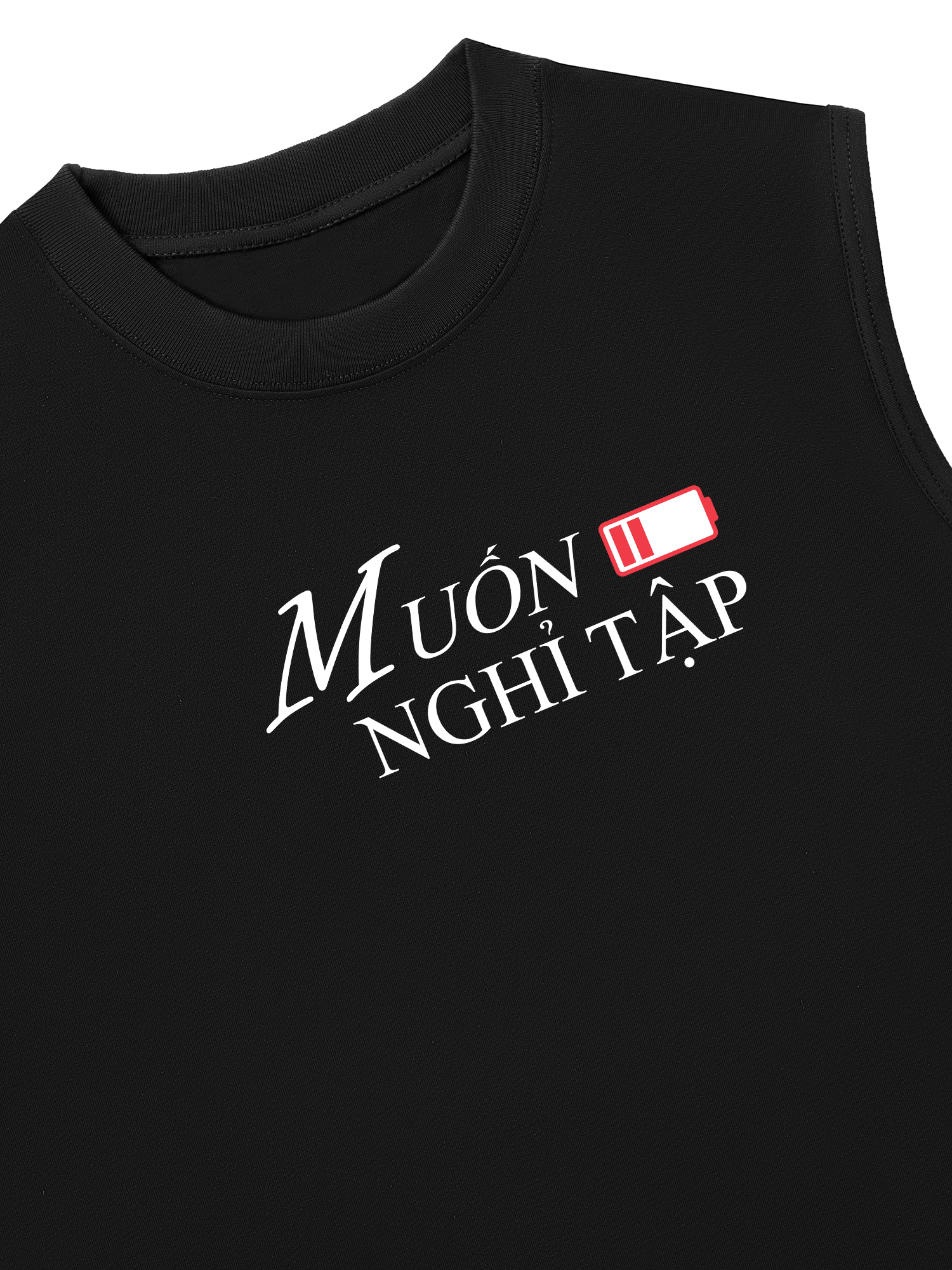 Áo Ba Lỗ Relaxed Fit Muốn Nghỉ Tập