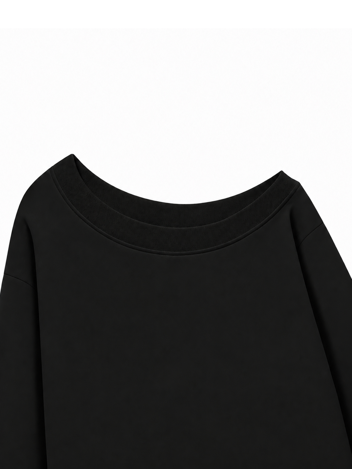 Áo Sweater Lệch Vai Nỉ Hai Da Hơi Mệt Basic