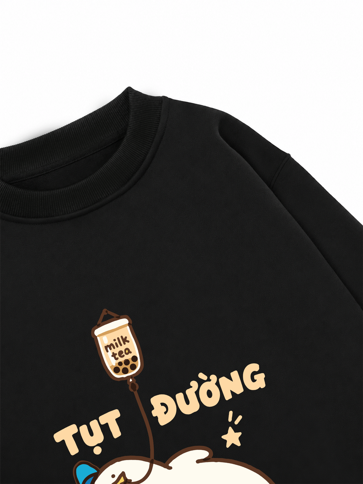 Áo Sweater Nỉ Hai Da Tụt Đường