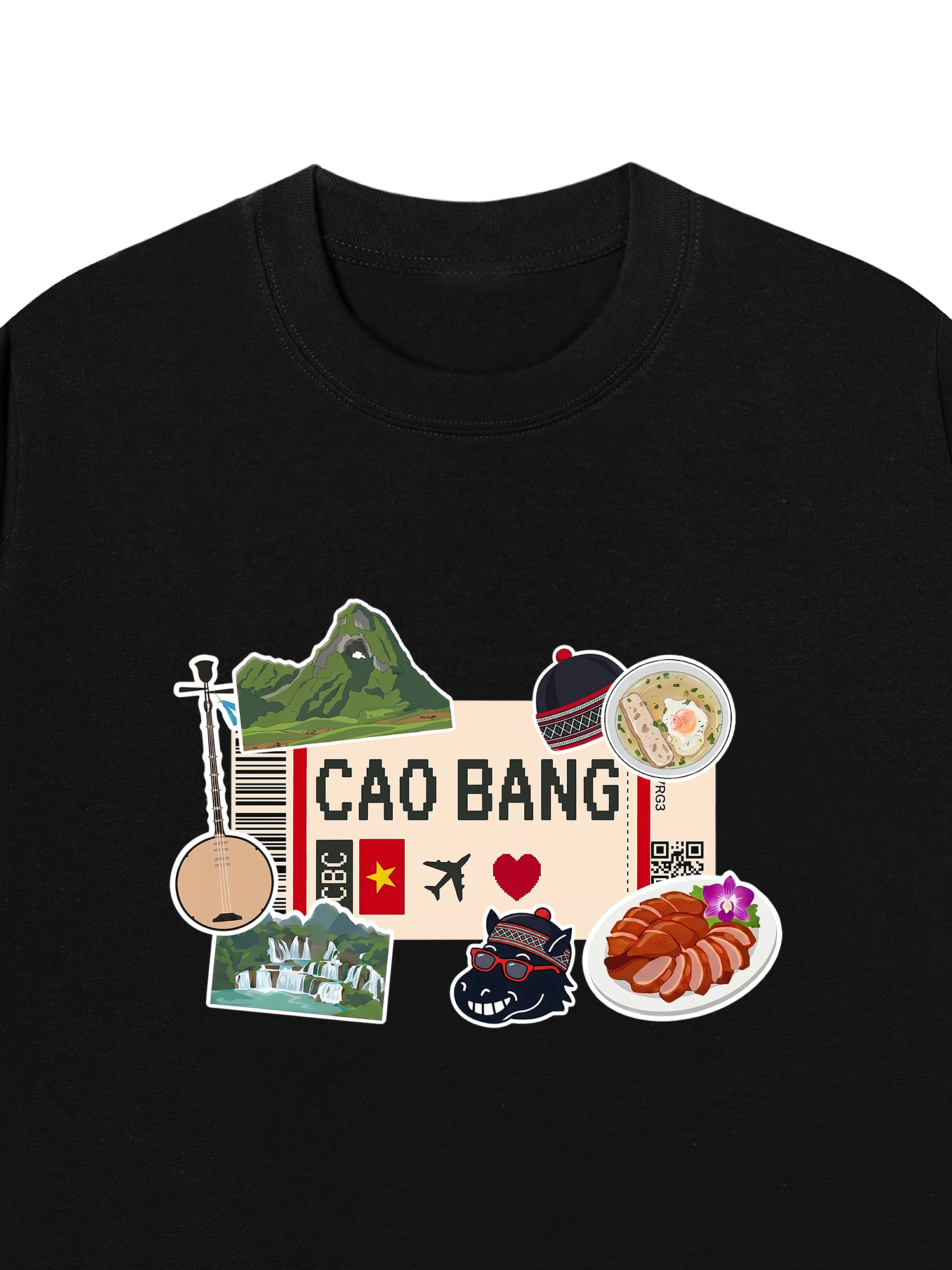 Áo Thun Relaxed Fit Du Lịch Cao Bằng