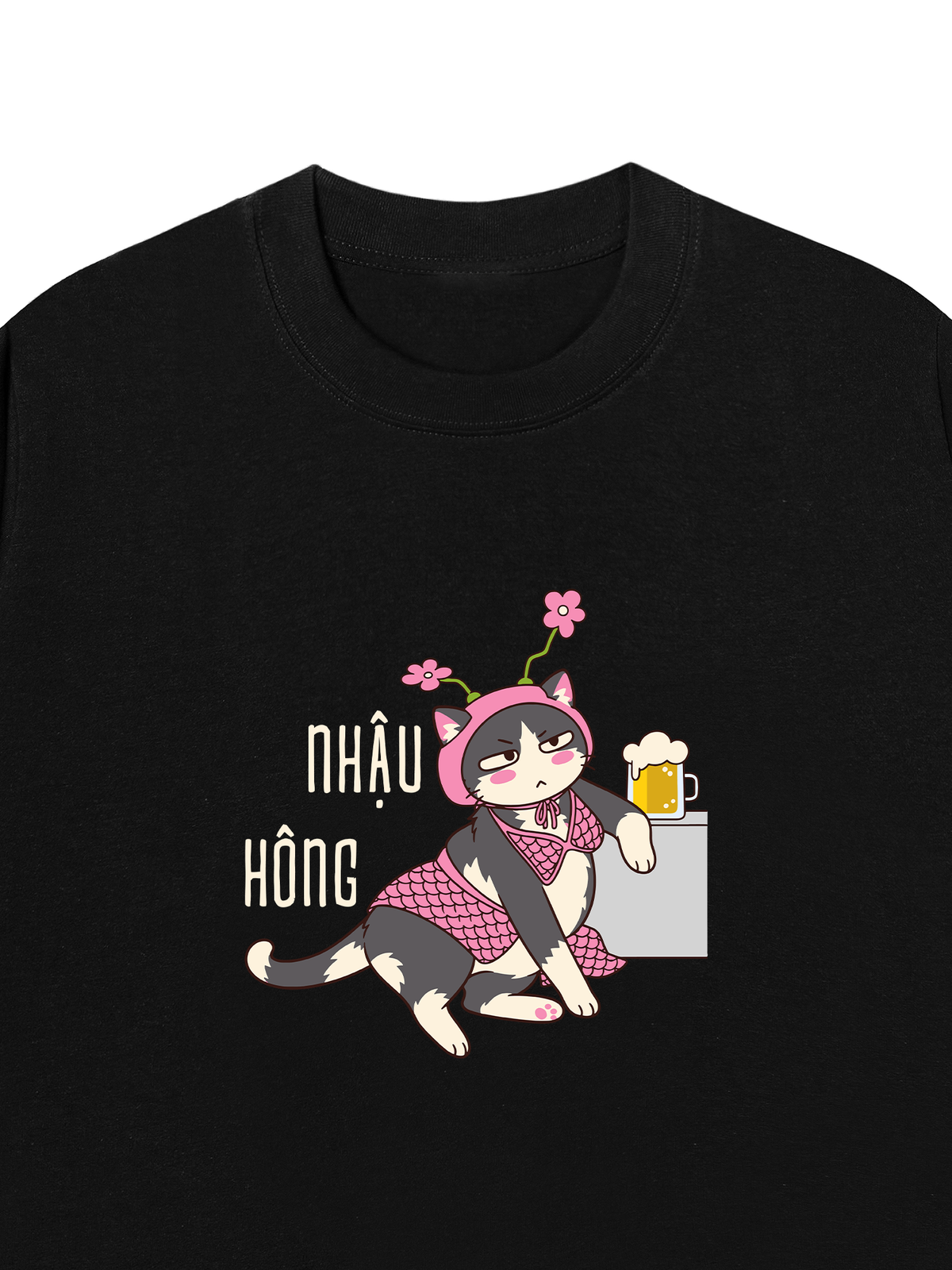 Áo Thun Relaxed Fit Nhậu Hông