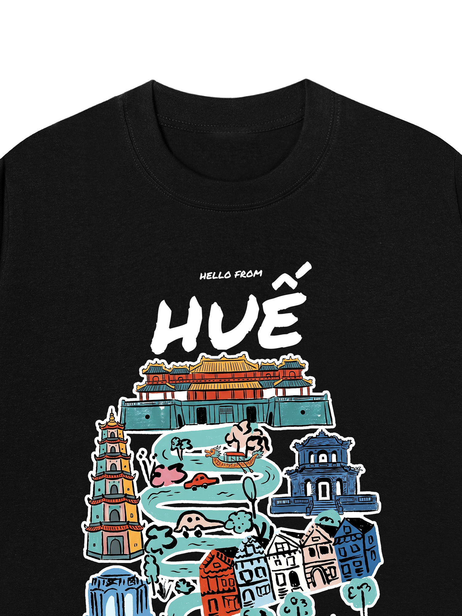Áo Thun Relaxed Fit Hello From Huế