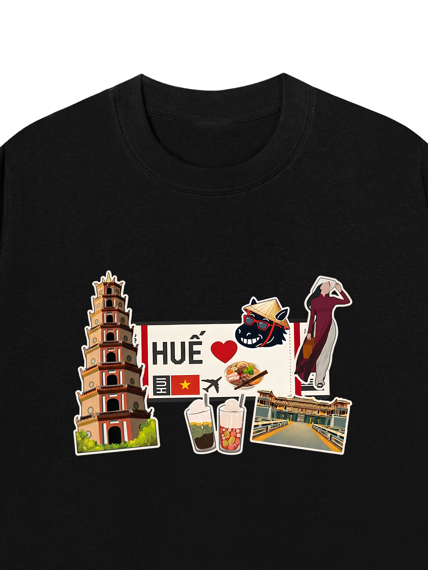 Áo Thun Relaxed Fit Du Lịch Huế