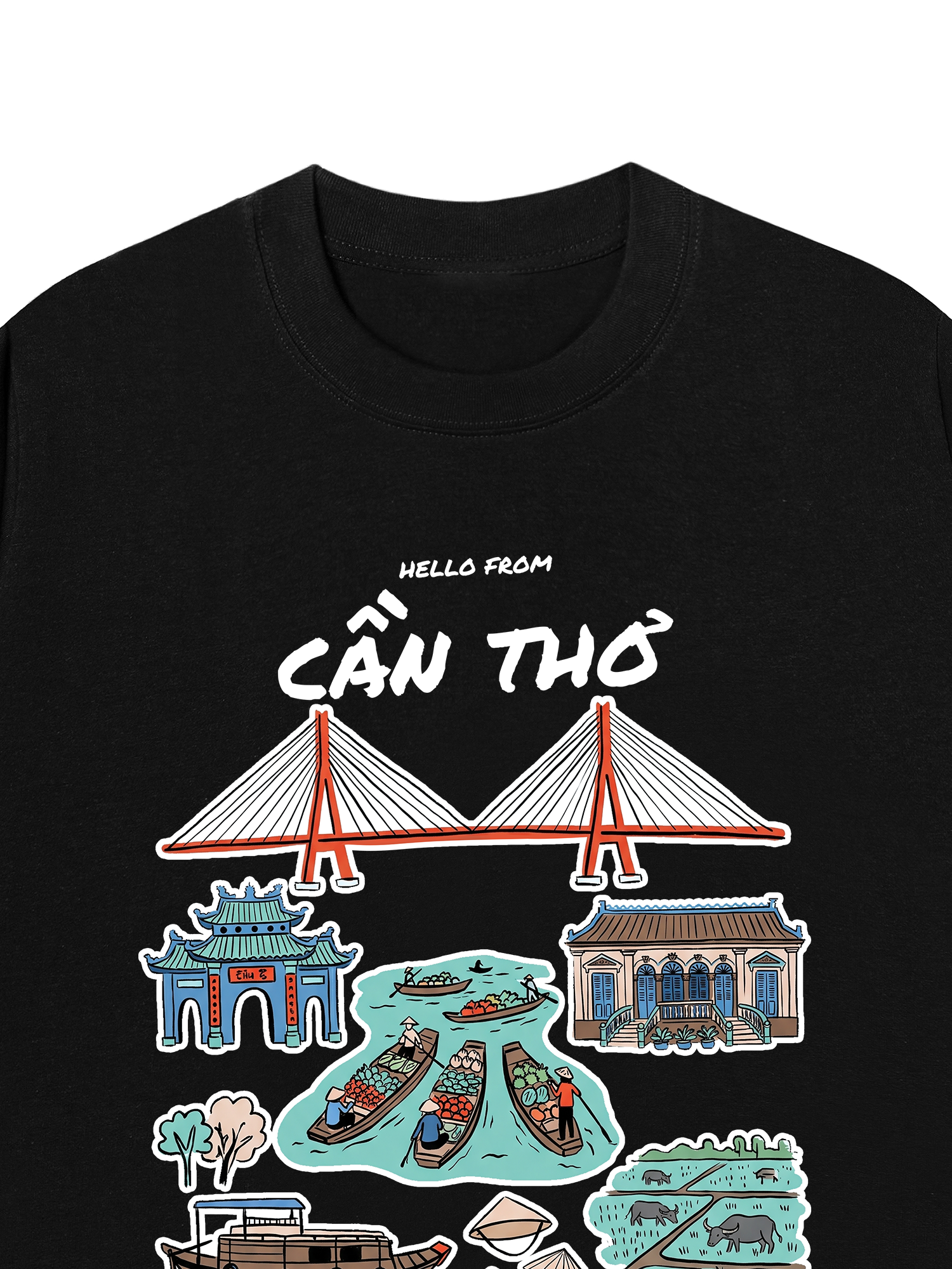 Áo Thun Relaxed Fit Hello From Cần Thơ