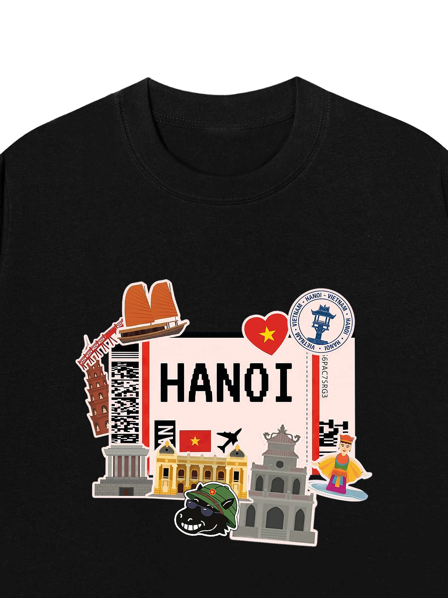 Áo Thun Relaxed Fit Du Lịch Hà Nội