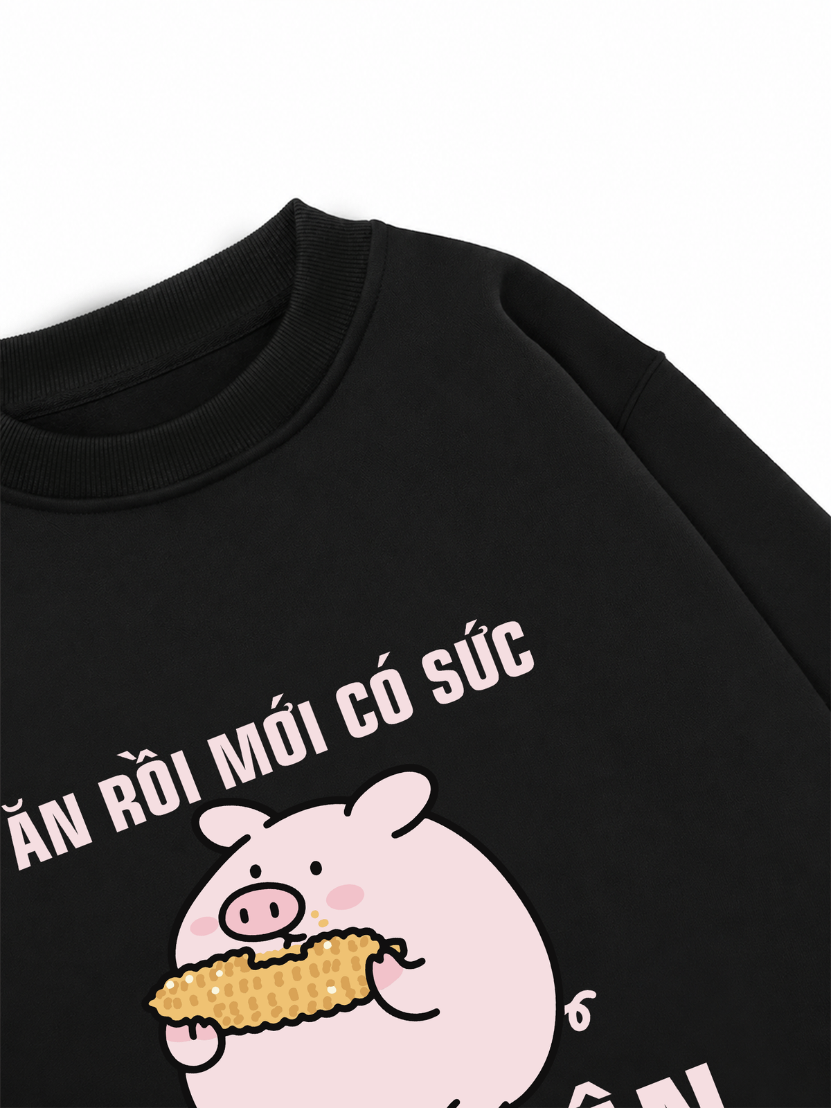 Áo Sweater Nỉ Hai Da Ăn Rồi Mới Có Sức Giảm Cân