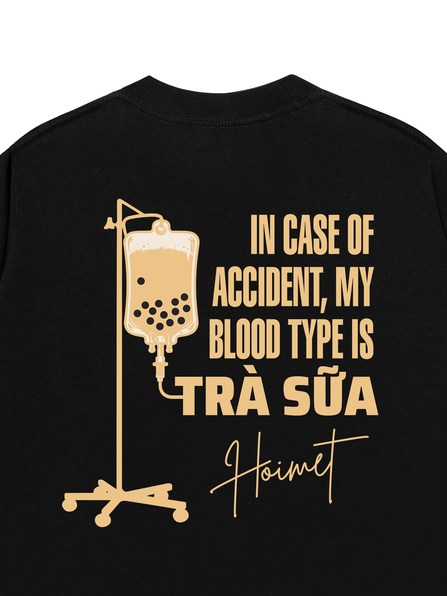 Áo Thun Relaxed Fit Blood Type Is Trà Sữa