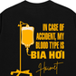 Áo Thun Relaxed Fit Blood Type Is Bia Hơi