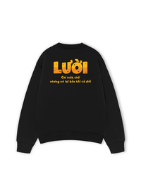 Áo Sweater Nỉ Hai Da Lười