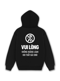 Áo Hoodie Nỉ Hai Da Vui Lòng Không Hoảng Loạn Khi Thấy Gái Xinh