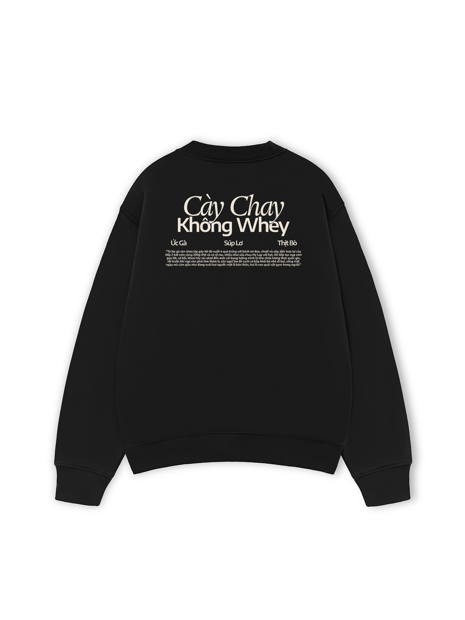 Áo Sweater Nỉ Hai Da Cày Chay Không Whey