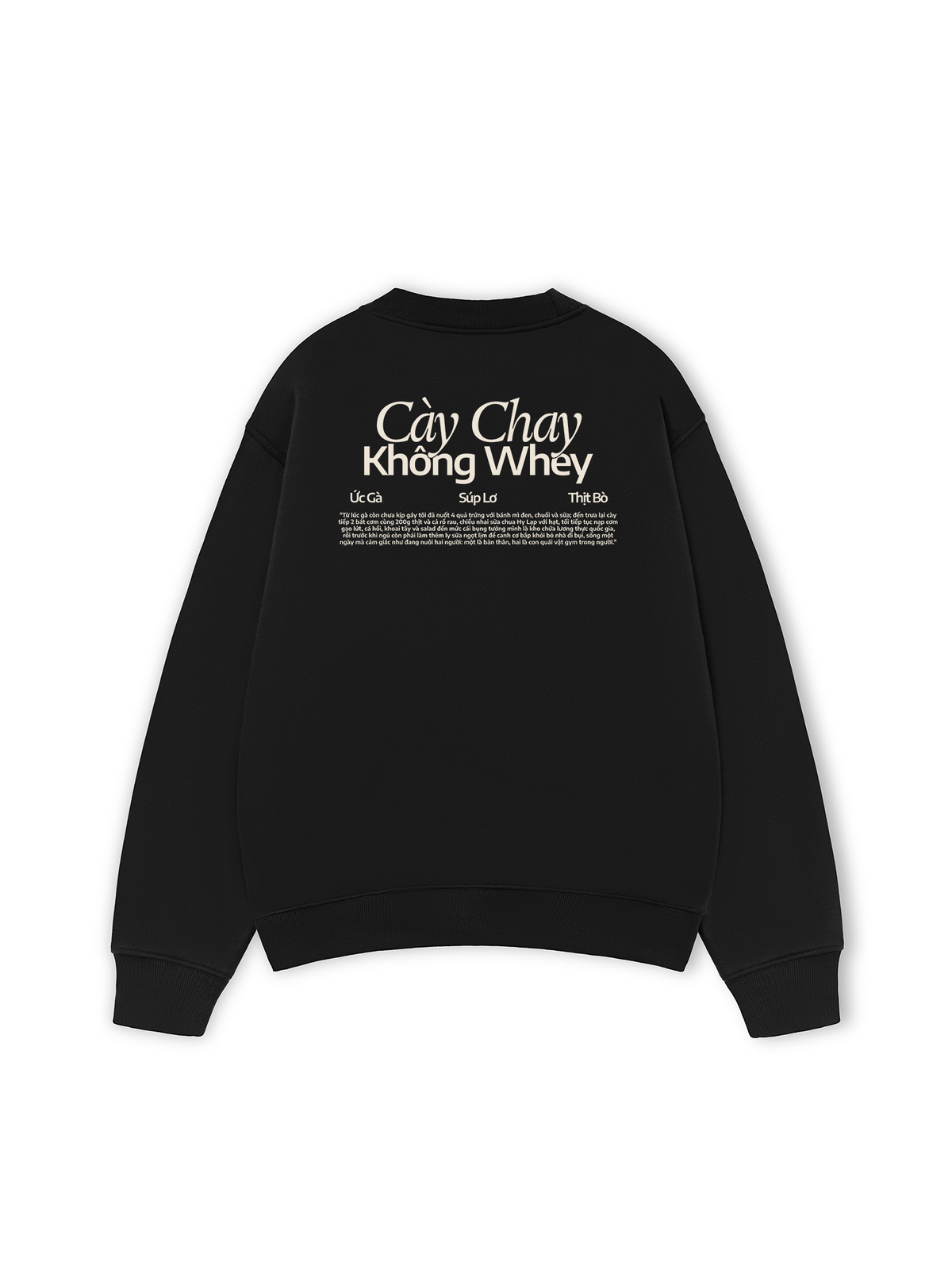 Áo Sweater Nỉ Hai Da Cày Chay Không Whey