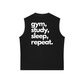 Áo Ba Lỗ Relaxed Fit Gym Study Sleep Repeat