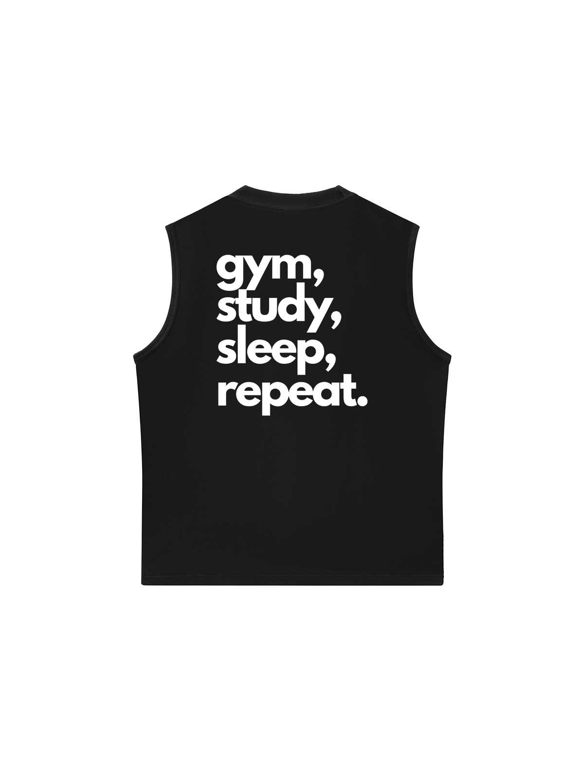 Áo Ba Lỗ Relaxed Fit Gym Study Sleep Repeat