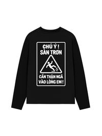 Áo Dài Tay Chú Ý Sàn Trơn