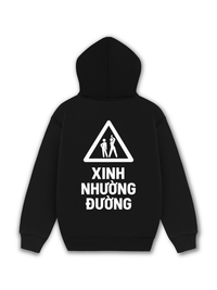 Áo Hoodie Nỉ Hai Da Xinh Nhường Đường
