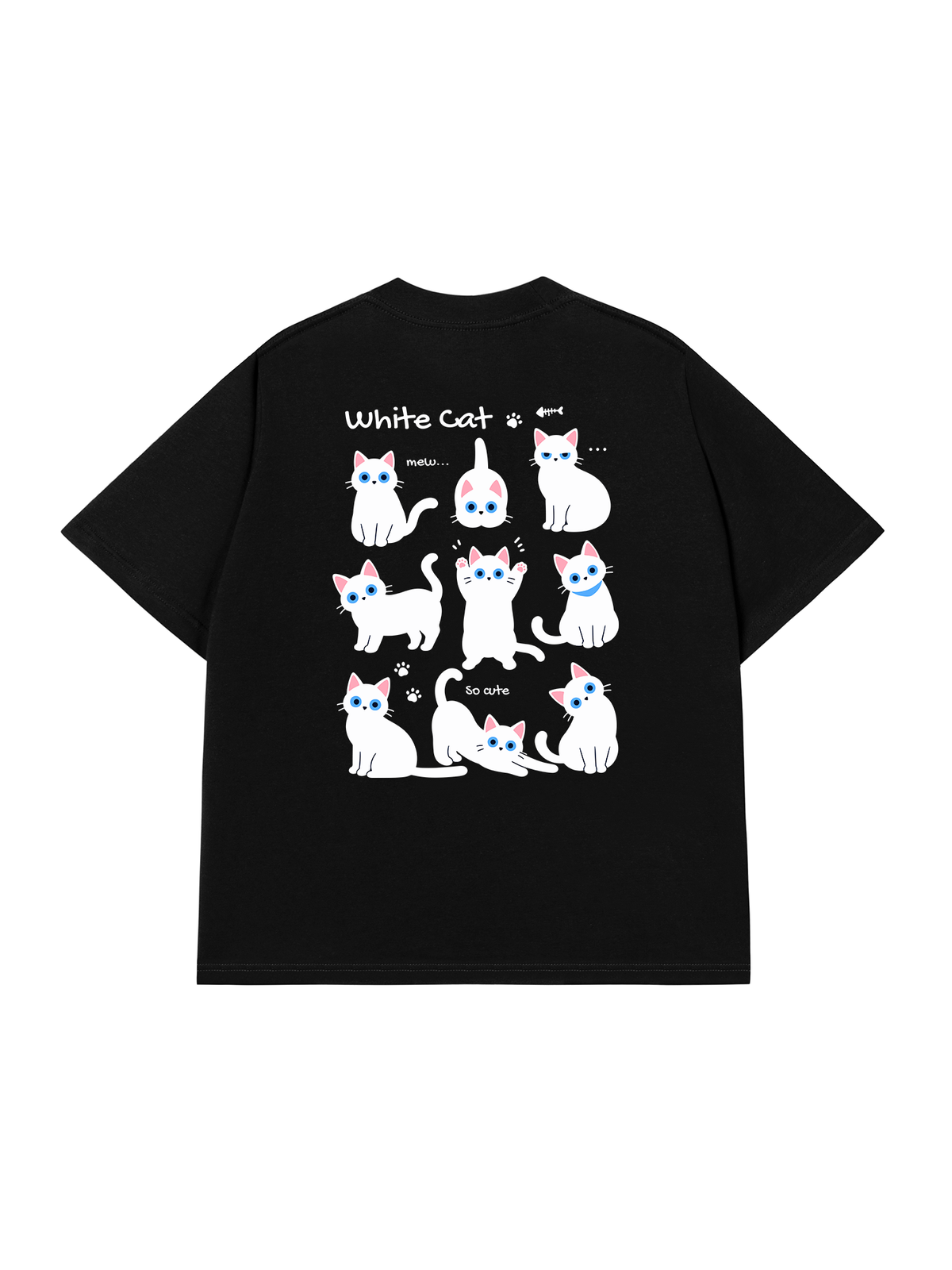Áo Thun Relaxed Fit Cat Cute