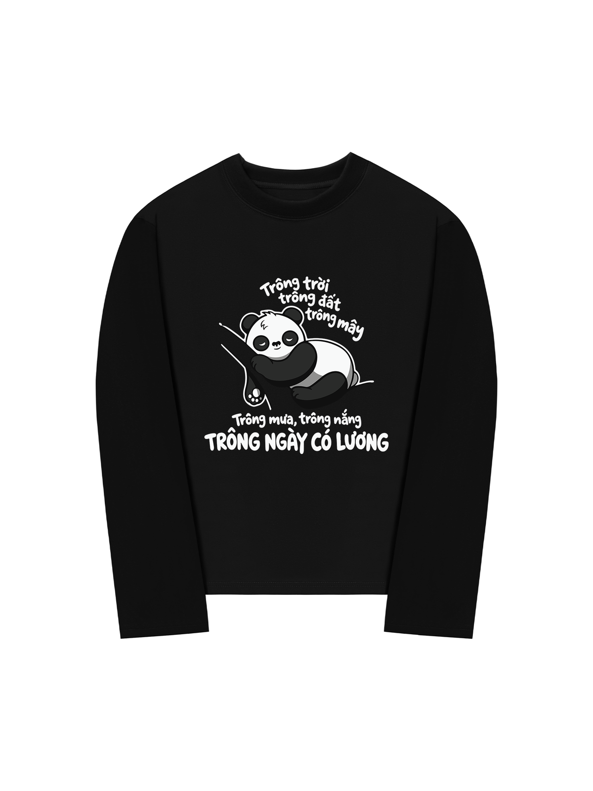 Áo Dài Tay Trông Mưa Trông Nắng Trông Ngày Có Lương