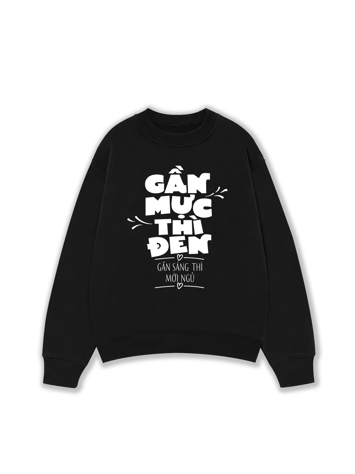 Áo Sweater Nỉ Hai Da Gần Mực Thì Đen