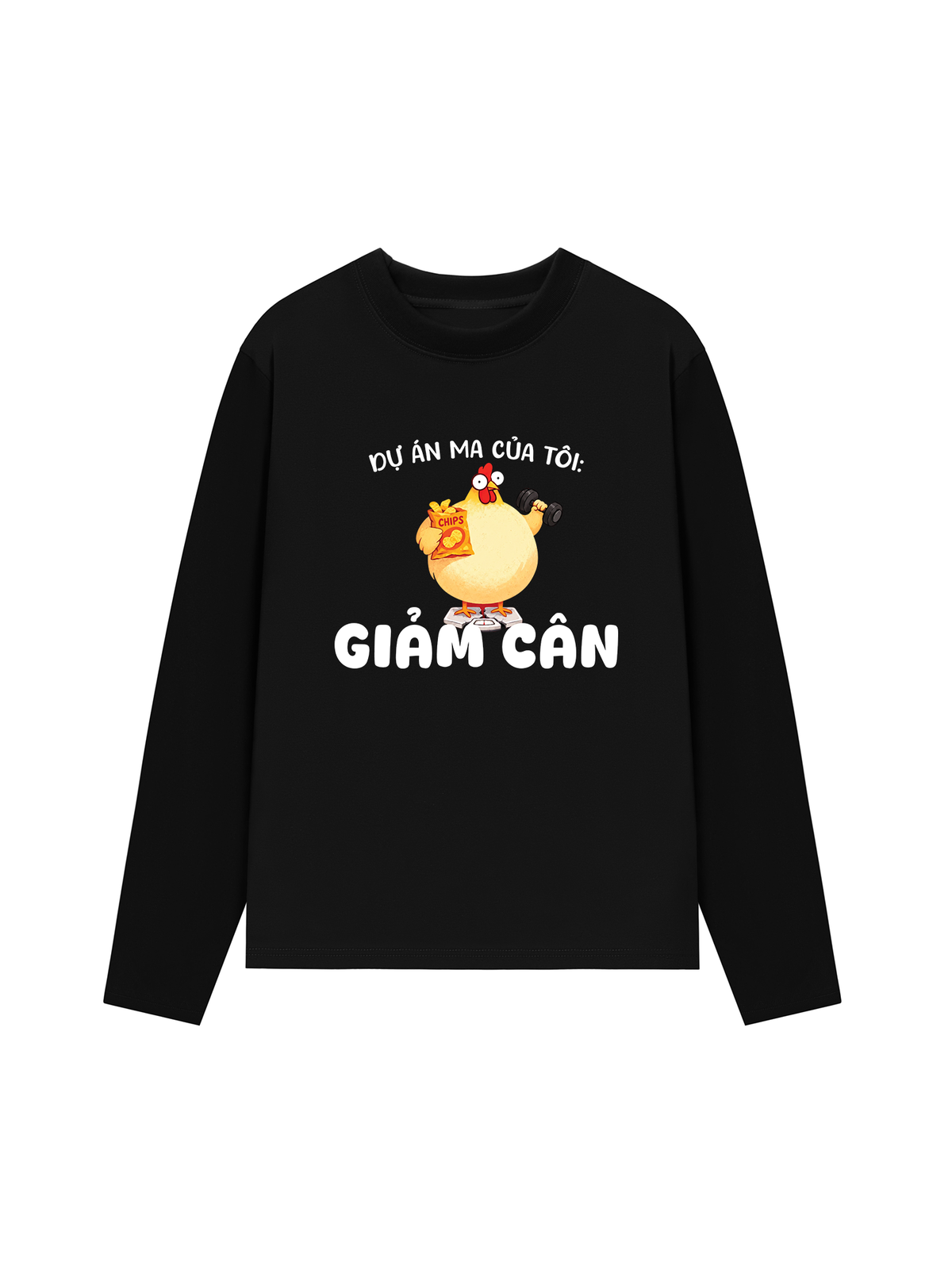 Áo Dài Tay Dự Án Ma Của Tôi Giảm Cân