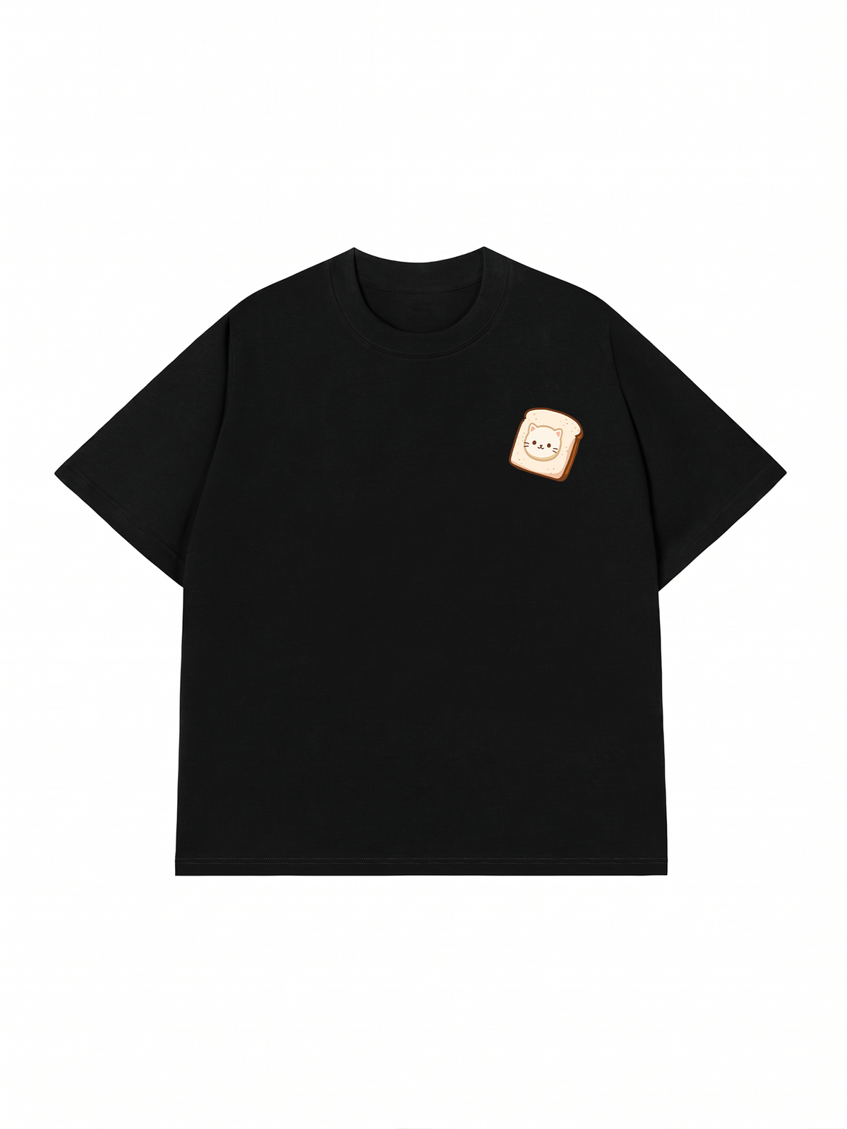 Áo Thun Relaxed Fit Bánh Mỳ Kẹp Mèo Trắng