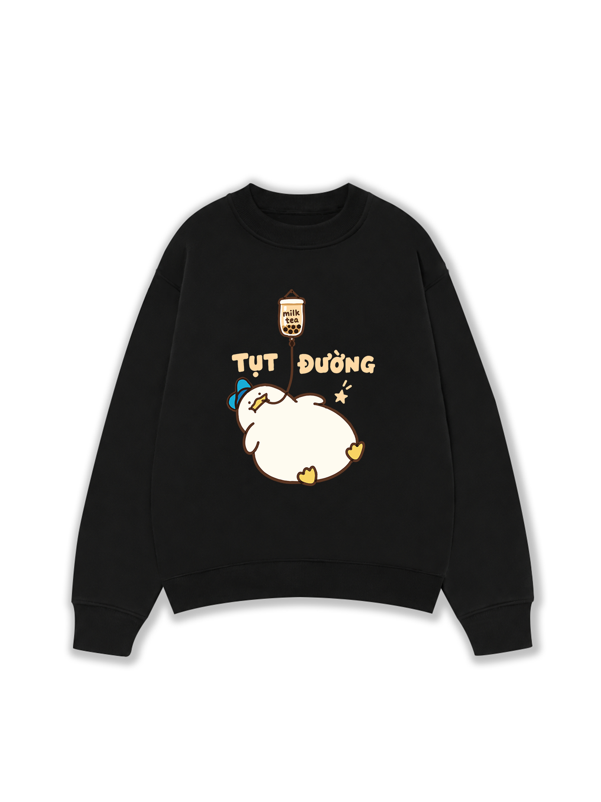 Áo Sweater Nỉ Hai Da Tụt Đường