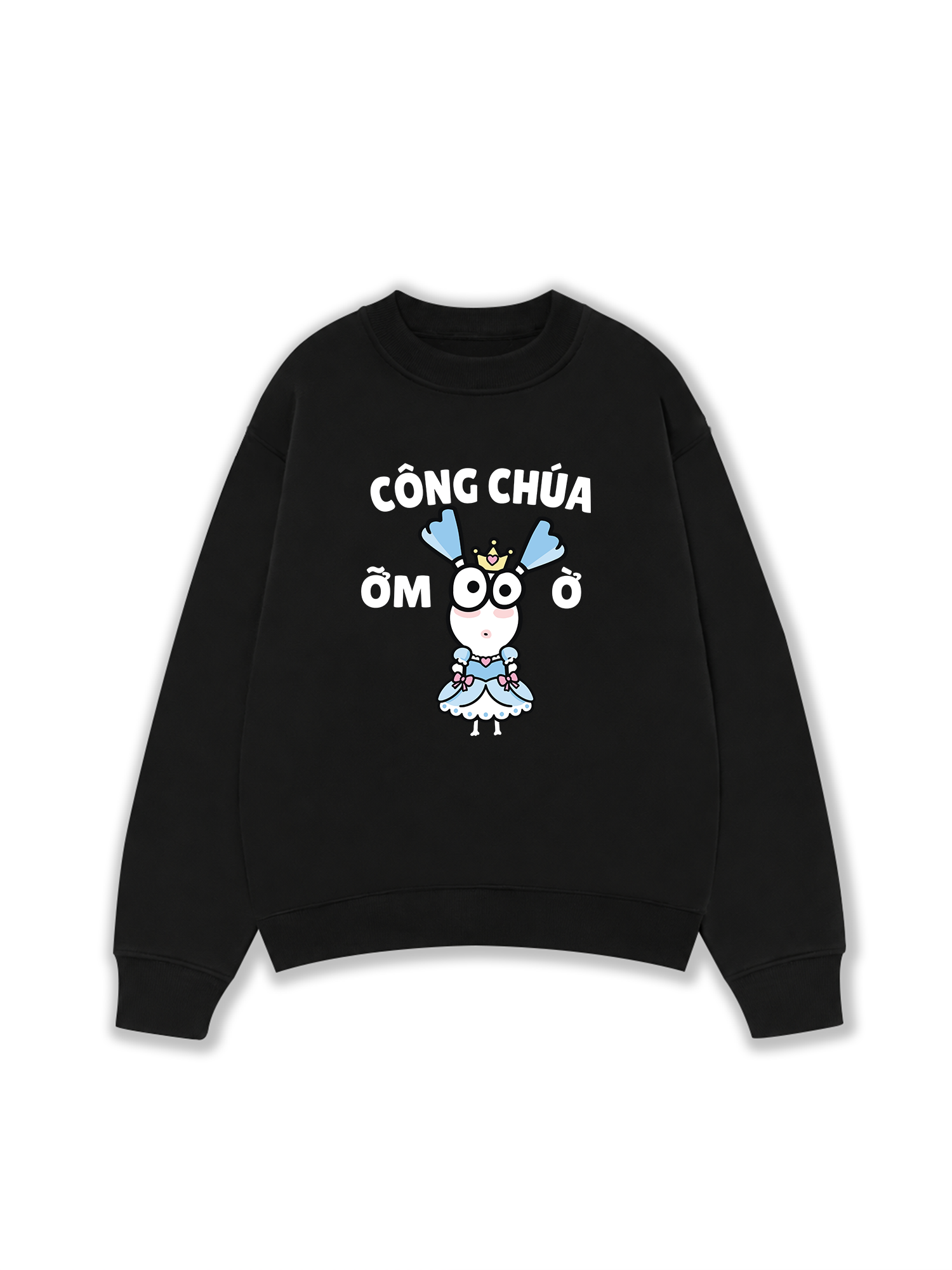 Áo Sweater Nỉ Hai Da Công Chúa Ỡm Ờ