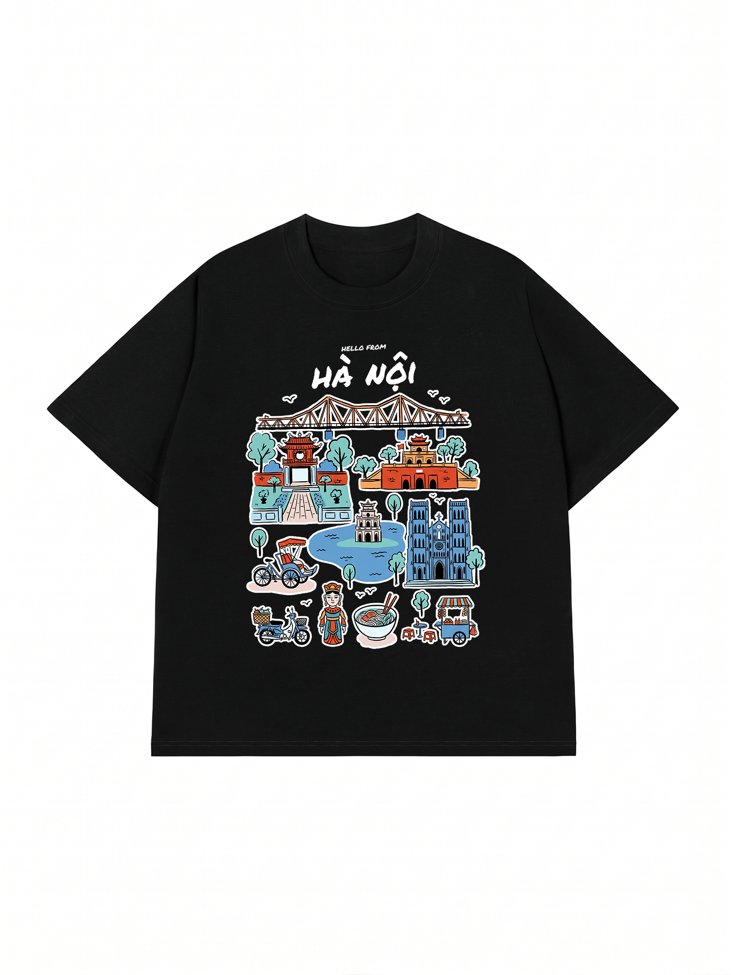 Áo Thun Relaxed Fit Hello From Hà Nội