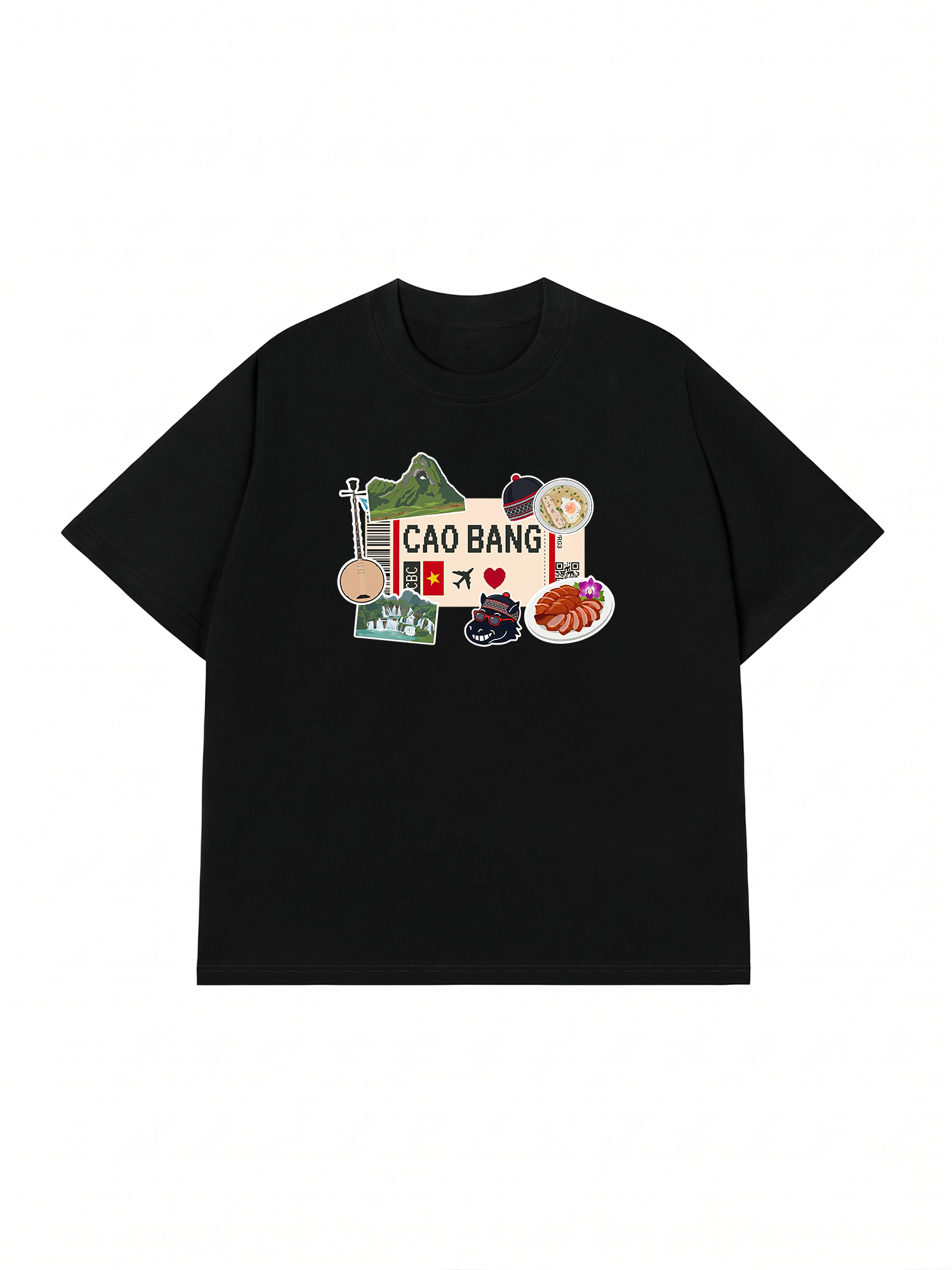 Áo Thun Relaxed Fit Du Lịch Cao Bằng