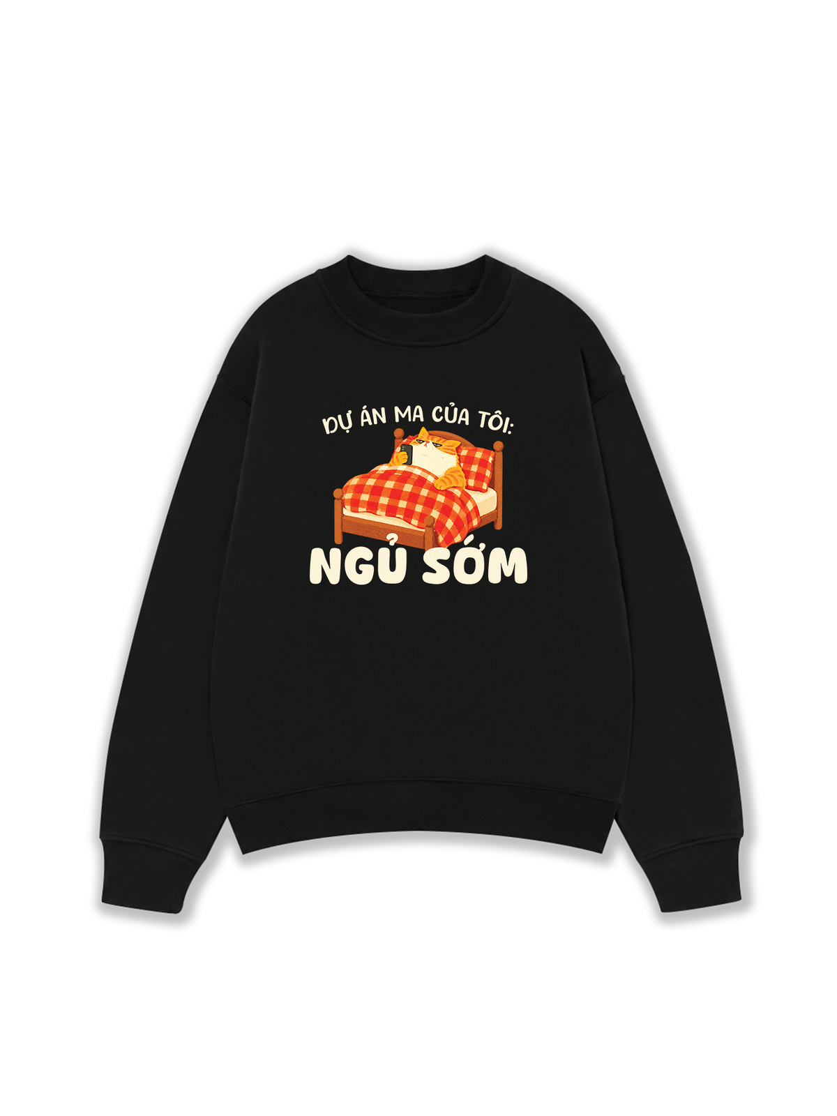 Áo Sweater Nỉ Hai Da Dự Án Ma Của Tôi Ngủ Sớm