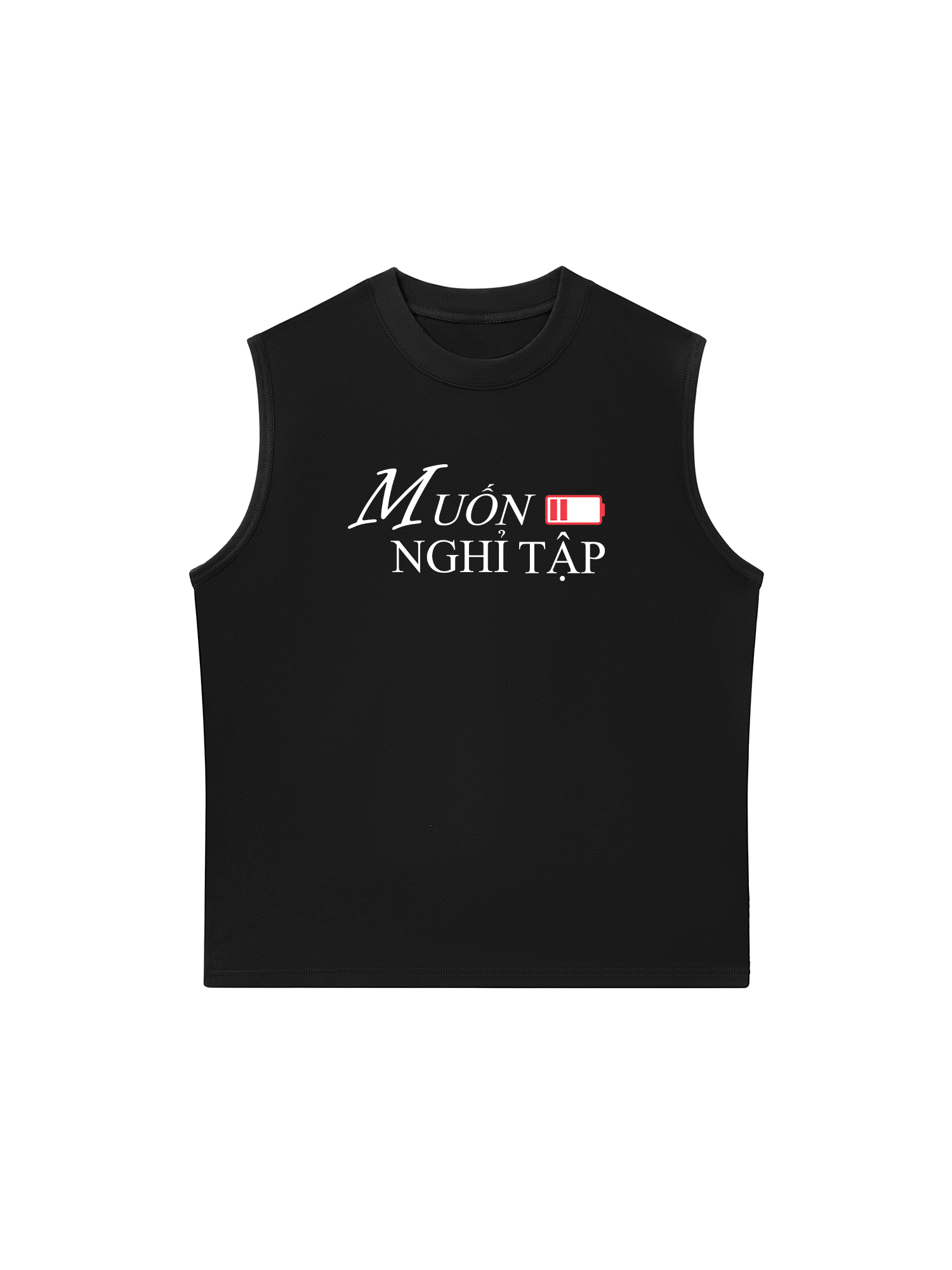 Áo Ba Lỗ Relaxed Fit Muốn Nghỉ Tập