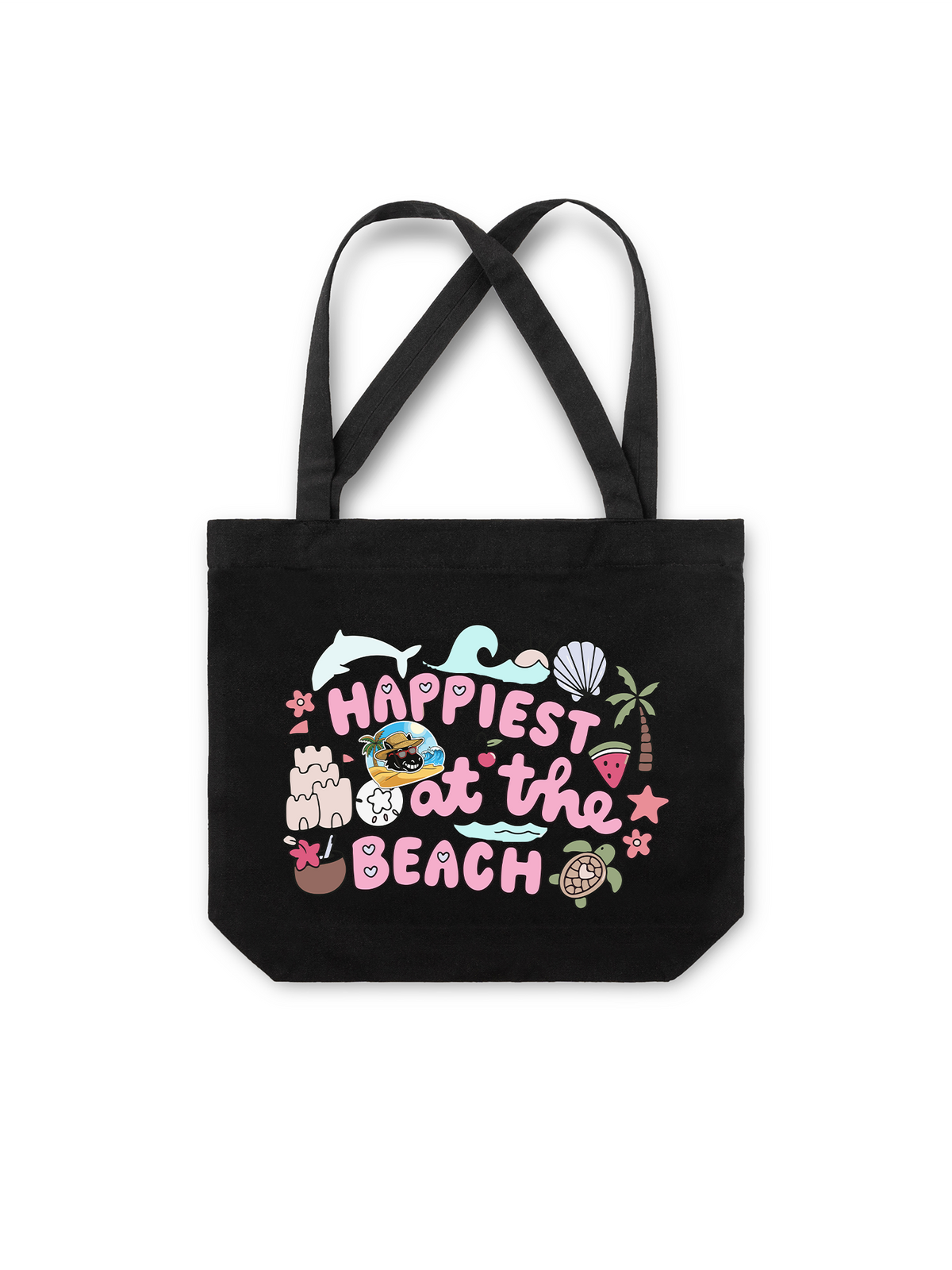 Túi Tote Happiest At The Beach