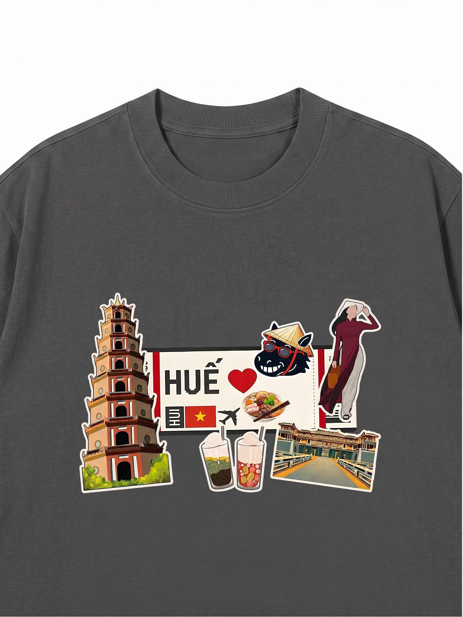 Áo Thun Relaxed Fit Du Lịch Huế