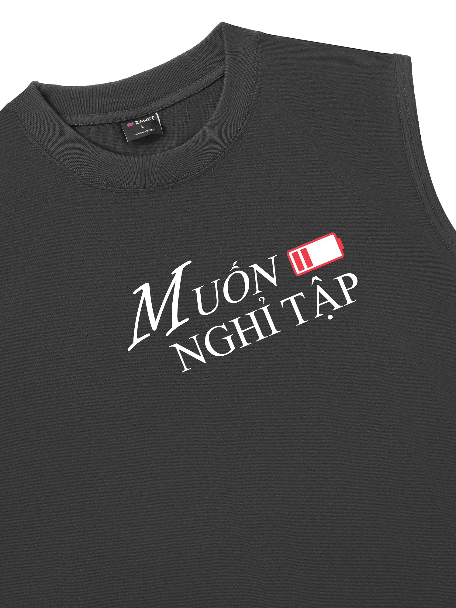 Áo Ba Lỗ Relaxed Fit Muốn Nghỉ Tập