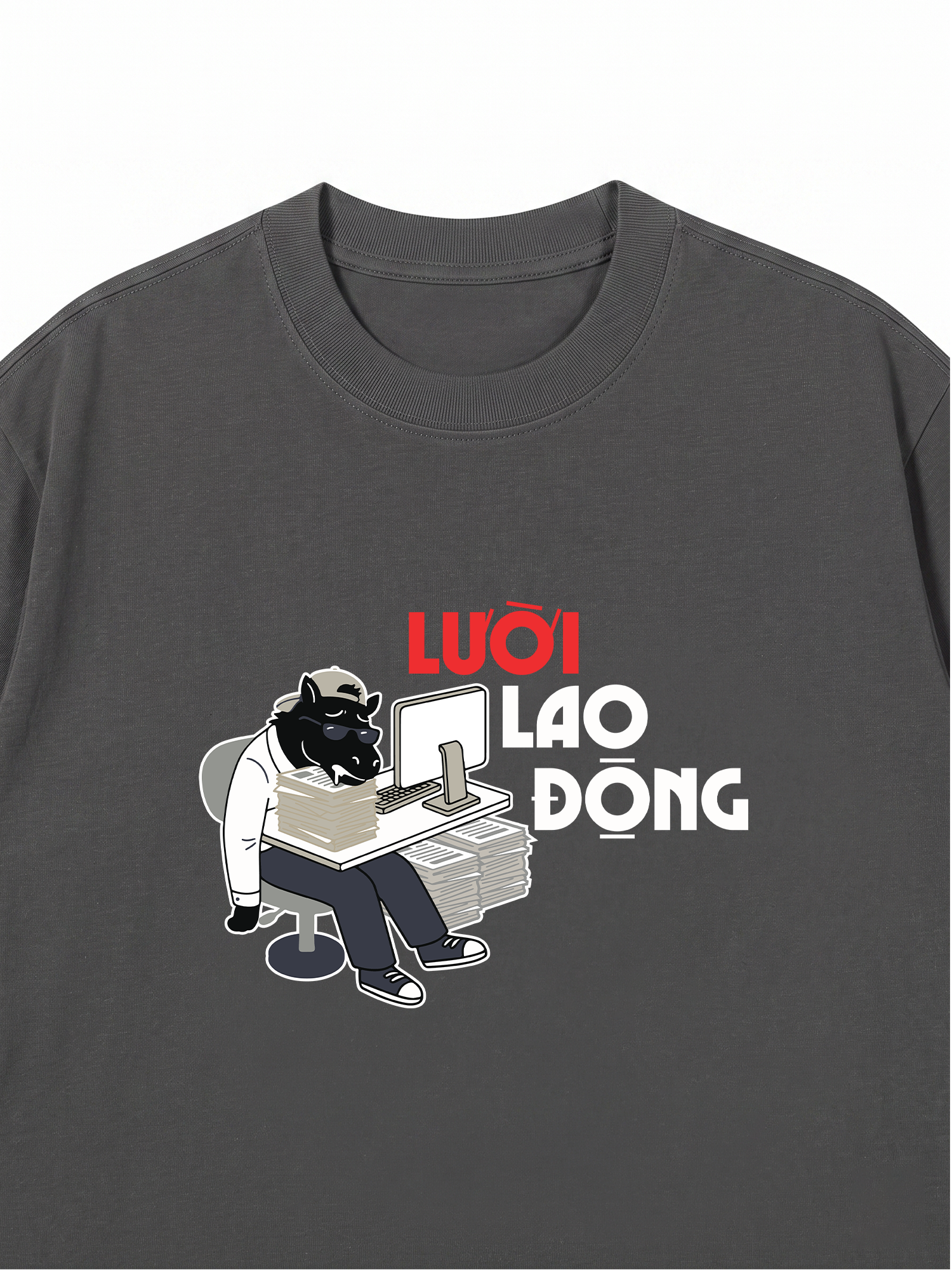 Áo Thun Relaxed Fit Lười Lao Động