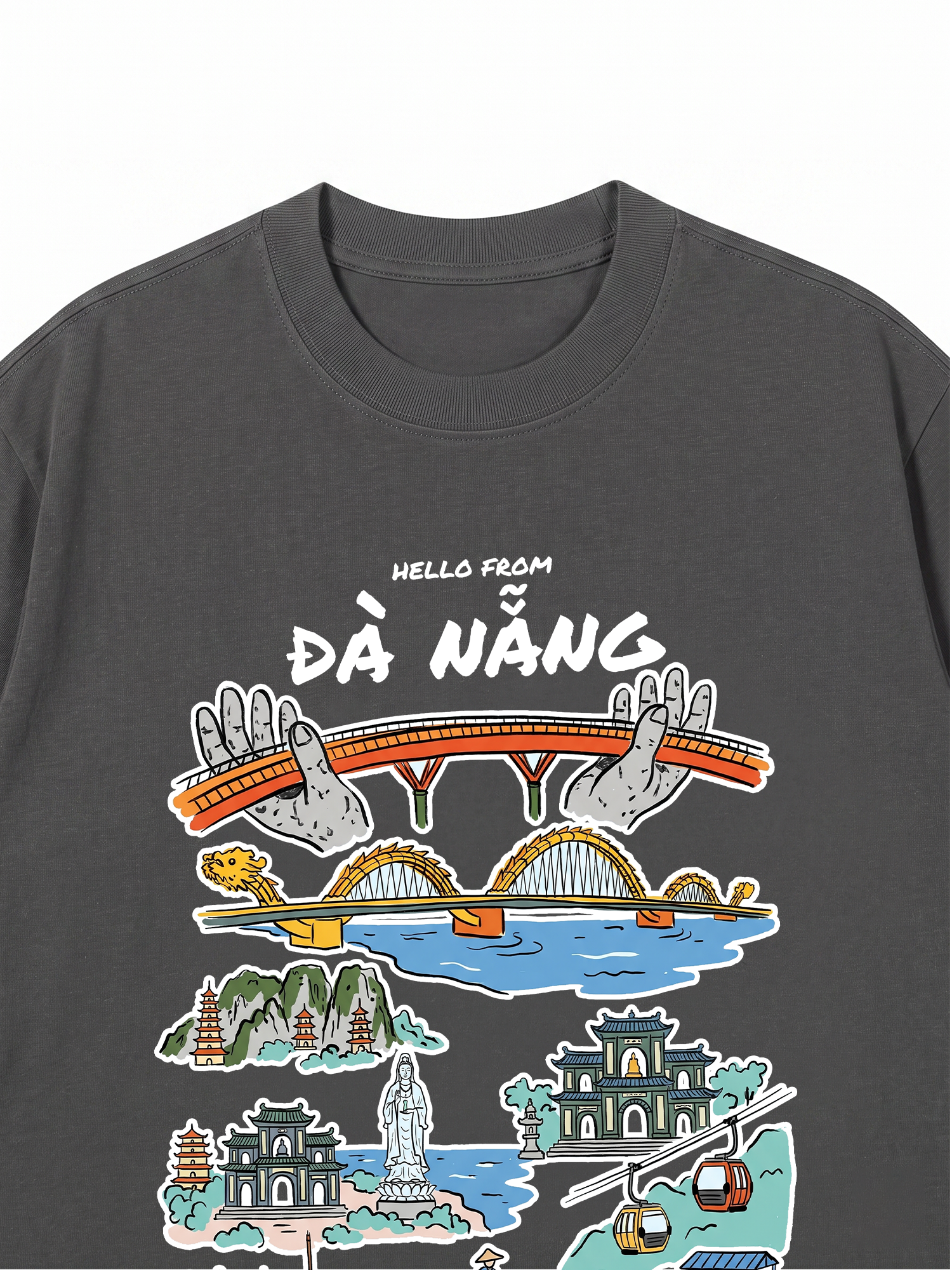 Áo Thun Relaxed Fit Hello From Đà Nẵng