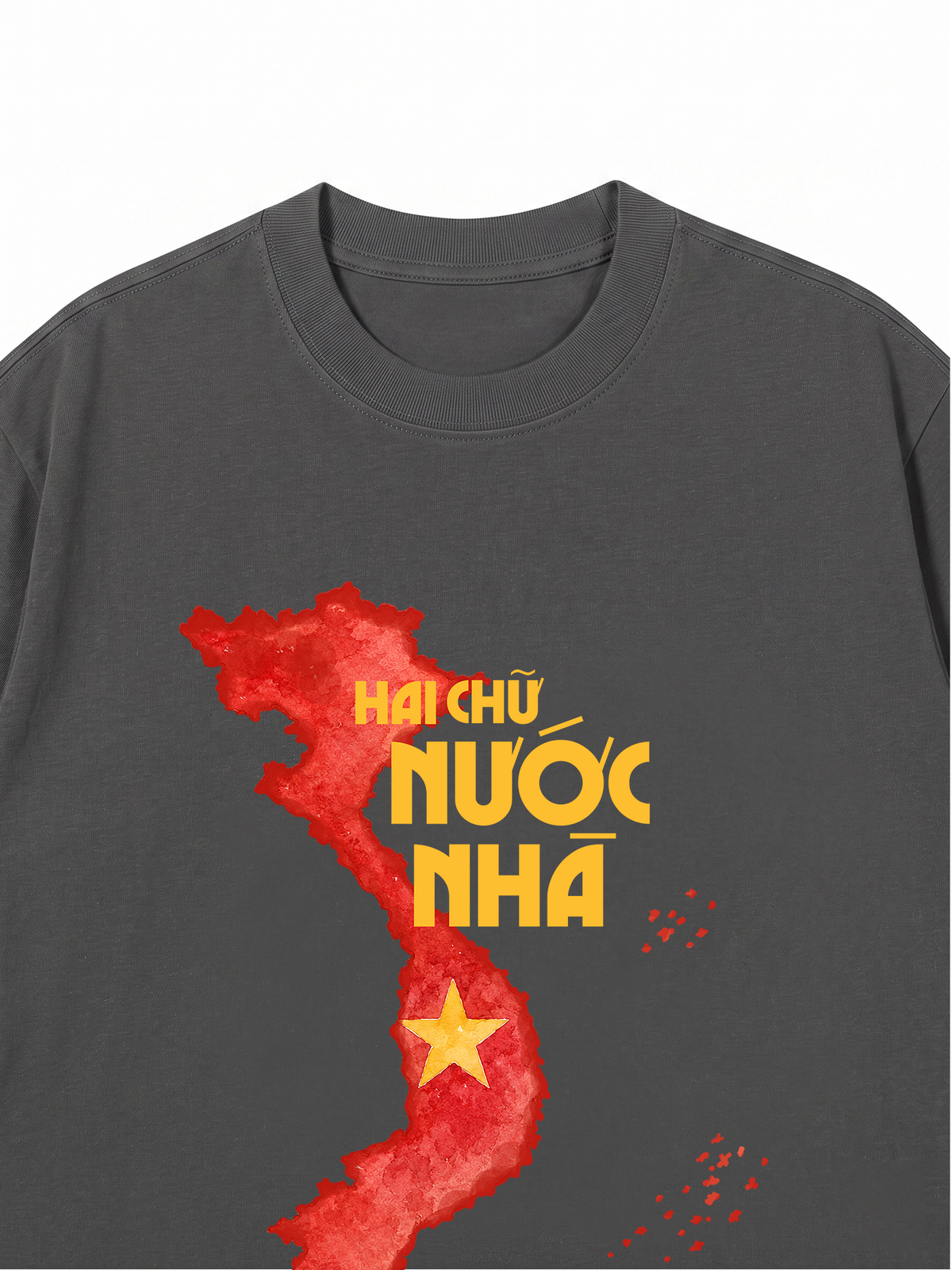 Áo Thun Relaxed Fit Hai Chữ Nước Nhà
