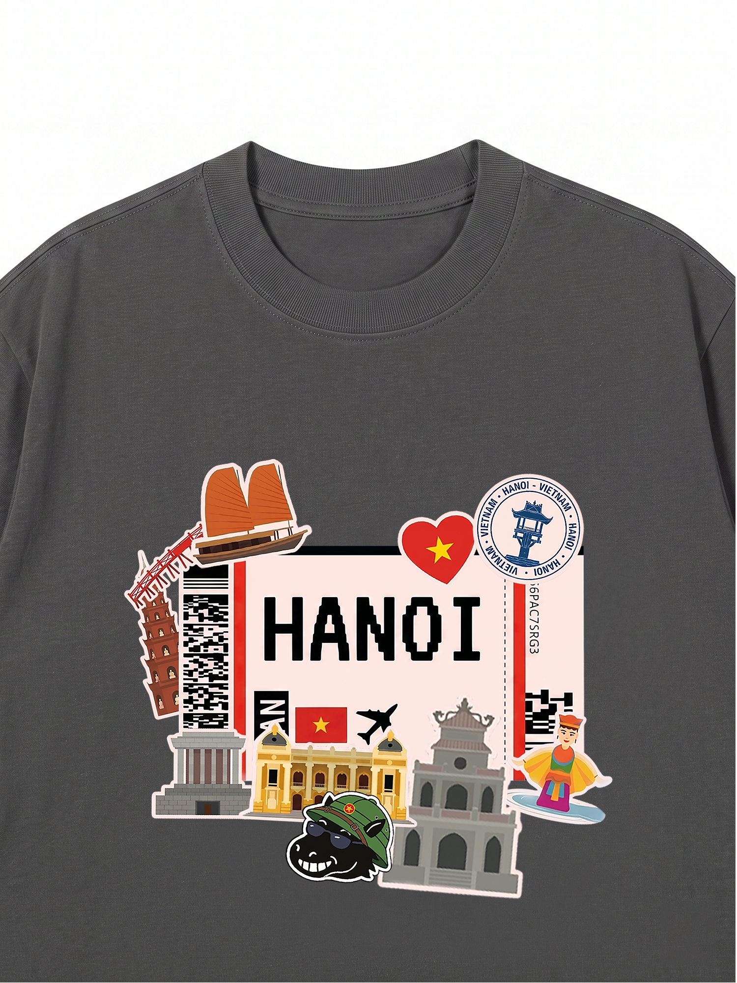 Áo Thun Relaxed Fit Du Lịch Hà Nội