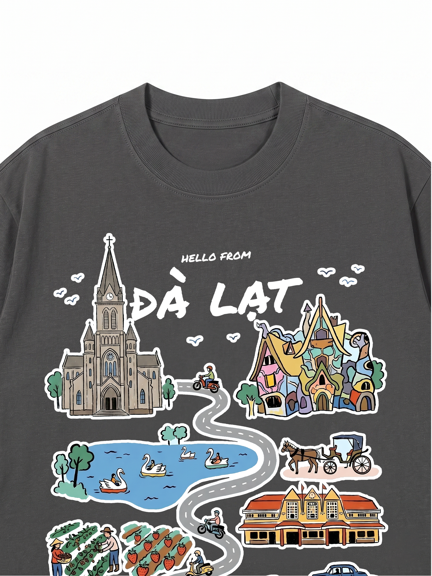 Áo Thun Relaxed Fit Hello From Đà Lạt