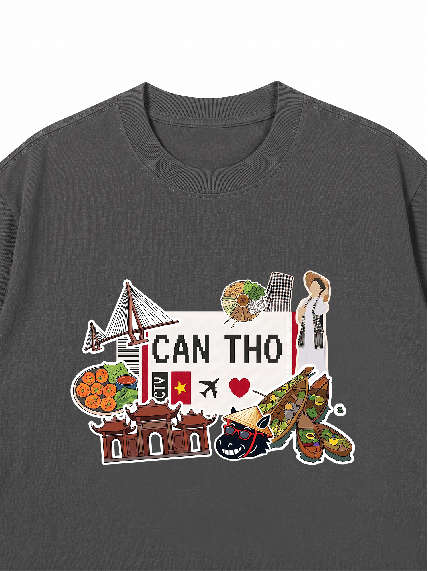 Áo Thun Relaxed Fit Du lịch Cần Thơ
