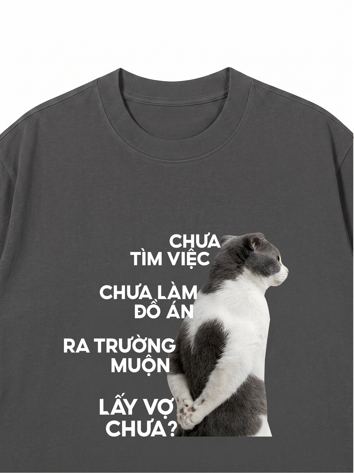Áo Thun Relaxed Fit Cột Sống Sinh Viên
